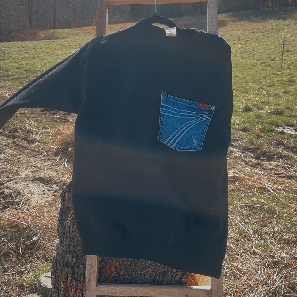 Jean pocket sweatshirt